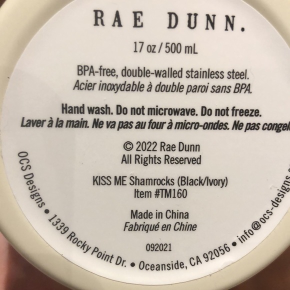 🆕💕RAE DUNN Insulated Stainless Steel Glass.17 oz - Picture 6 of 7